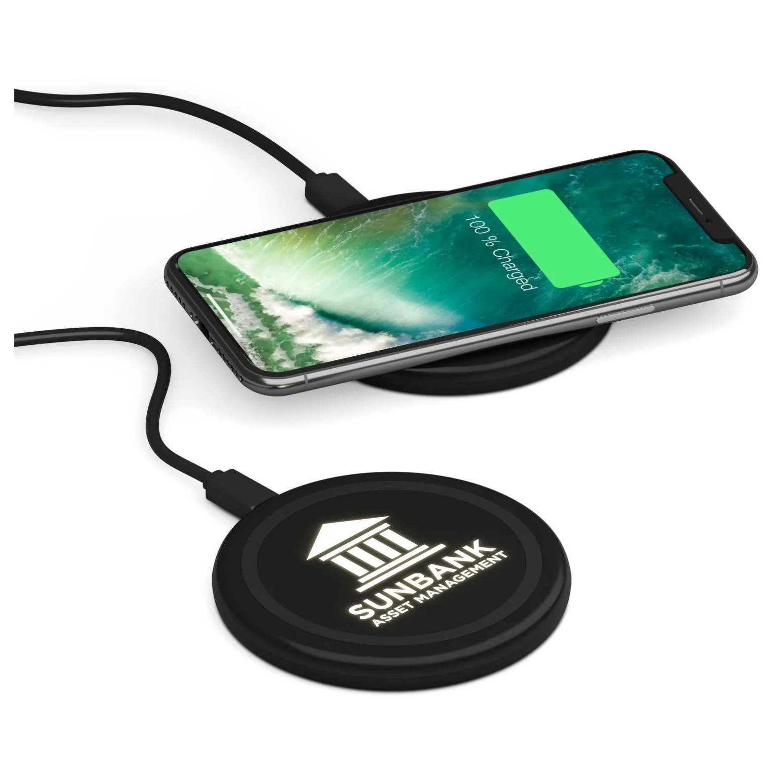 Chargeur à Induction 10W Qi en Bois Personnalisable