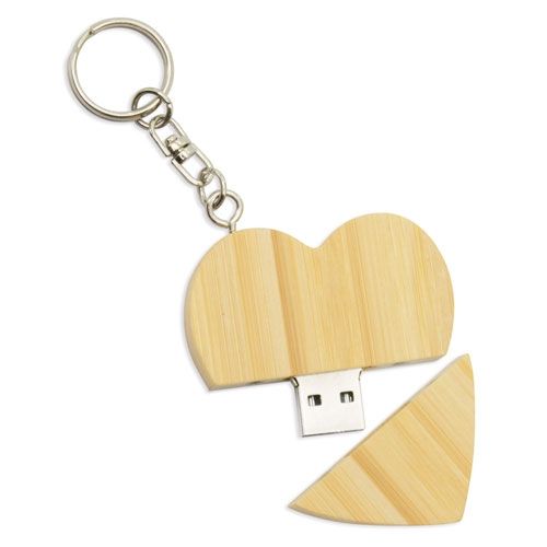 Clé USB 16GB en Bambou Personnalisable - Édition Loving