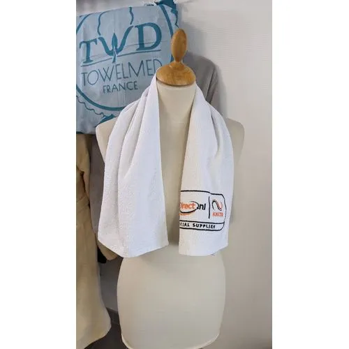 Serviette de sport personnalisée avec logo brodé - 100% coton