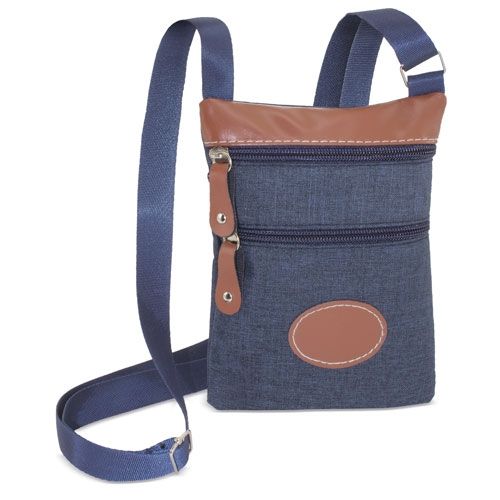 Sacoche Porte-Tout Bicolore Personnalisable - Bandoulière Réglable