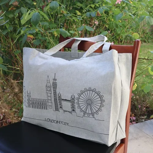 Sac Shopping XL Coton Recyclé 250g/m² - Personnalisable