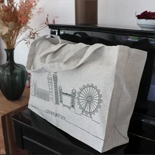 Sac Shopping XL Coton Recyclé 250g/m² - Personnalisable