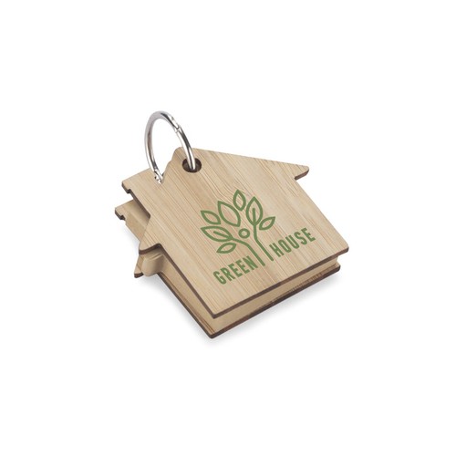 Mémo repositionnable avec porte-clés maison en bambou personnalisable