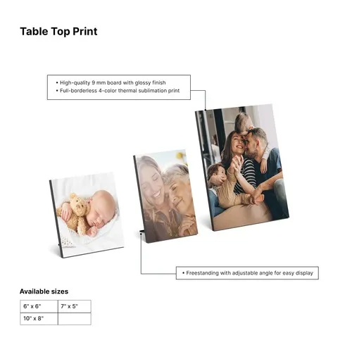 Cadre Photo de Table Personnalisé - Impression Sublimation Premium