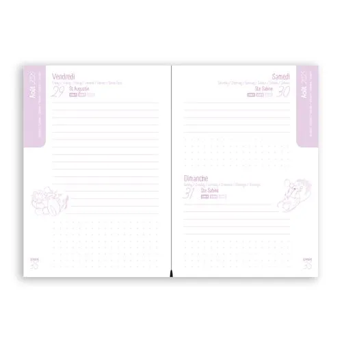 Agenda Scolaire Personnalisable 2025-2026 - Fables Illustrées