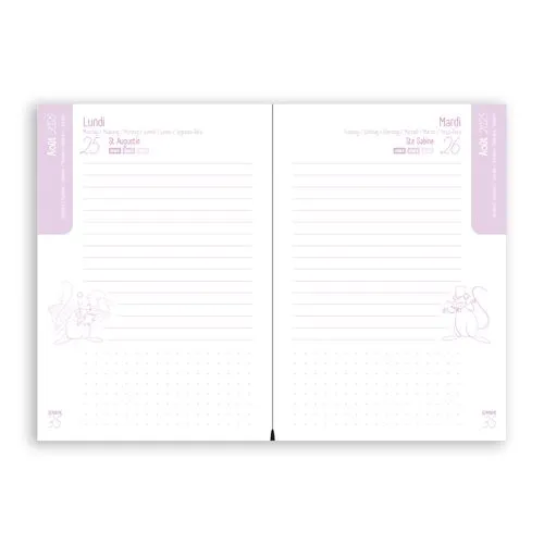 Agenda Scolaire Personnalisable 2025-2026 - Fables Illustrées