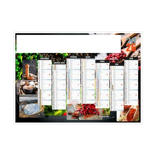 EPICES 2026 - MIDI 430 x 335 mm - LEGER 400G - SANS MARQUAGE - 1 TROU EN TETE