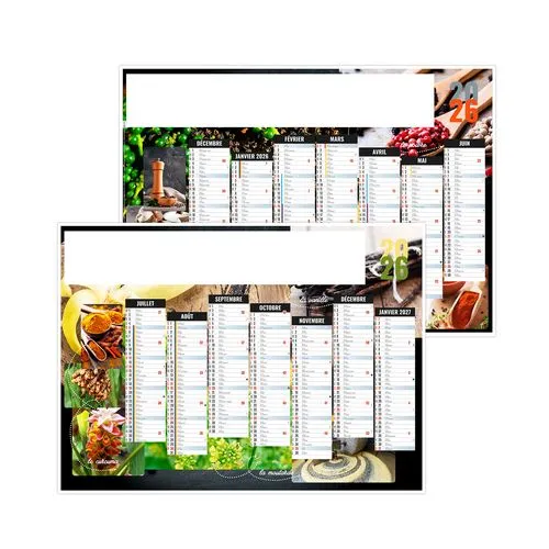 EPICES 2026 - MIDI 430 x 335 mm - LEGER 400G - SANS MARQUAGE - 1 TROU EN TETE