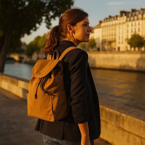 Sac à Dos Canvas Coton Recyclé NATURA - Personnalisable