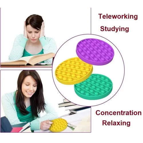 Pop-it Rond Personnalisable en Silicone - Objet Anti-Stress Publicitaire