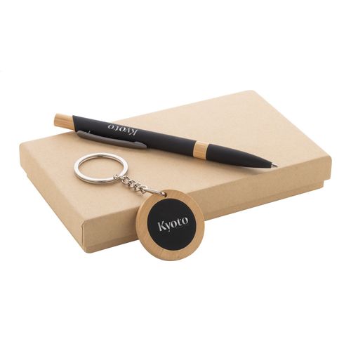 Coffret Cadeau Écologique Stylo et Porte-clés Personnalisables