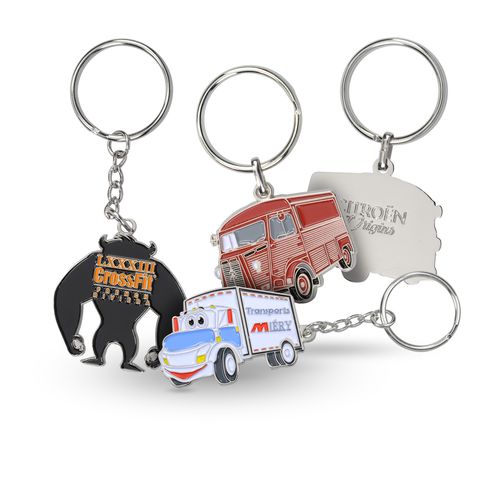 Porte-clés Zamac Émaillé Personnalisable - Format Sur Mesure
