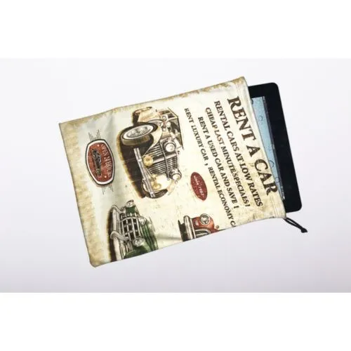 Étui microfibre personnalisé avec cordon pour tablette