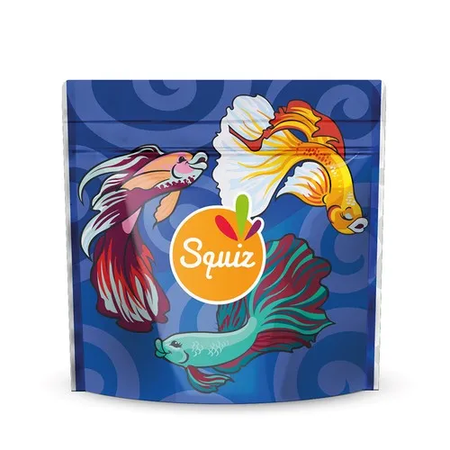 Sac à goûter réutilisable motif Poissons avec fermeture scratch