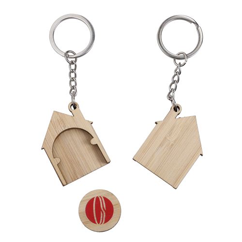 Porte-clés Jeton de Chariot Personnalisable - Métal Émaillé