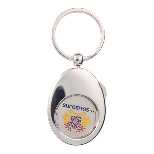 Porte-clés Jeton de Chariot Personnalisable - Métal Émaillé