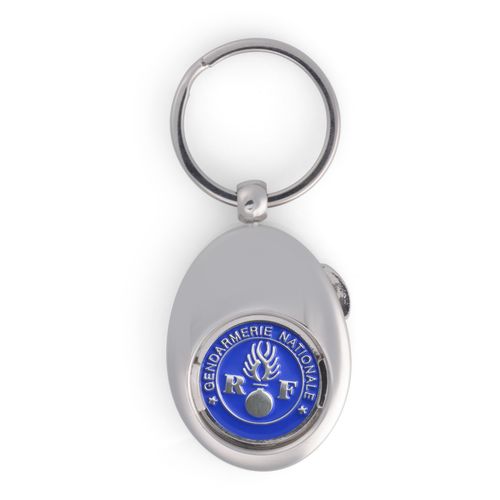 Porte-clés Jeton de Chariot Personnalisable - Métal Émaillé