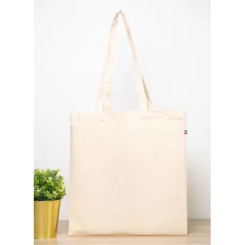 Sac Coton Bio Recyclé Anses Longues - Tissage Français 250g