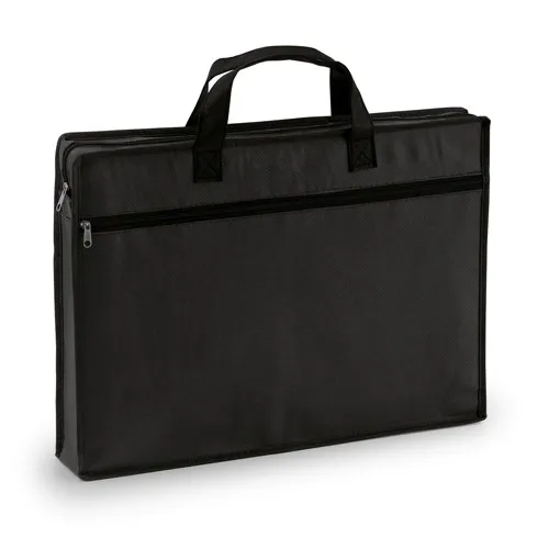 Sac porte-documents gris avec bandoulière personnalisable