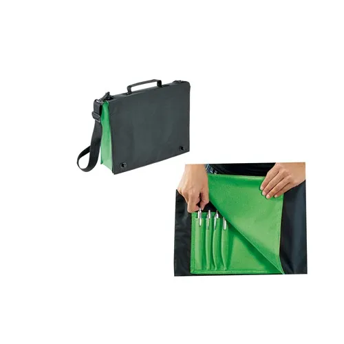 Sac porte-documents gris avec bandoulière personnalisable