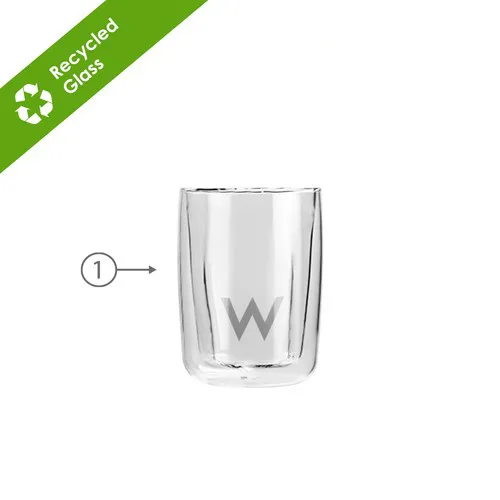 Verre à boire à double paroi, 80 ml - STOCK