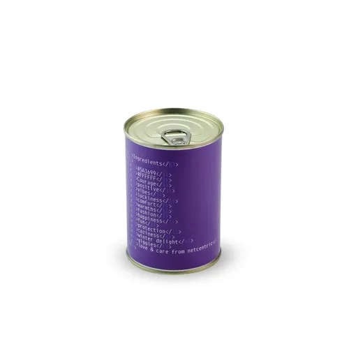 T-Shirt Blanc Personnalisé en Boîte de Conserve - Sérigraphie 2 Couleurs