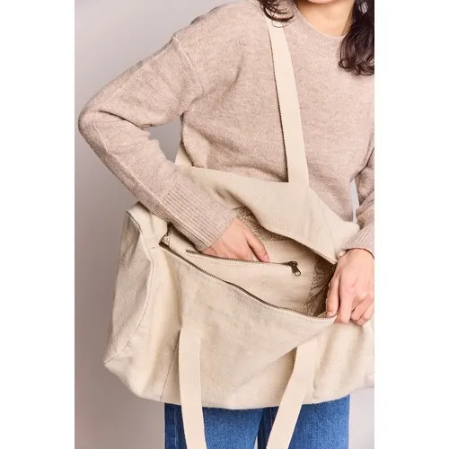 Sac Polochon Personnalisable en Jute et Coton Bio GOTS