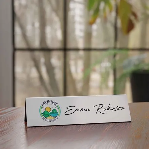 Chevalet Porte-Nom Réutilisable Tableau Blanc 210x60mm Personnalisable