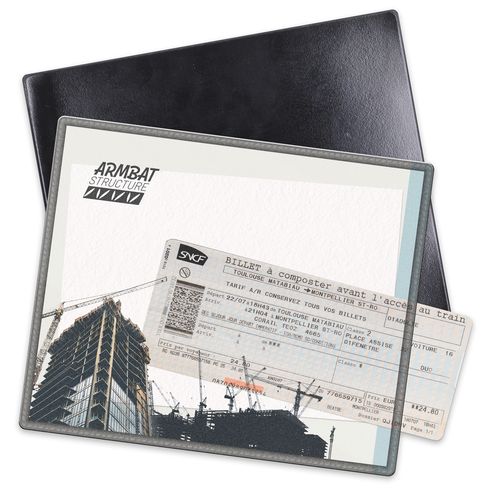 Tapis de Souris Memopad Personnalisable avec Porte-Document Intégré