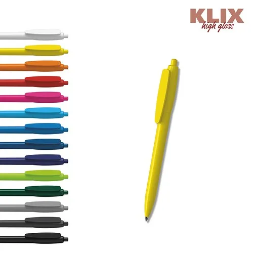 Stylo bille rétractable Klix High Gloss - Finition brillante premium