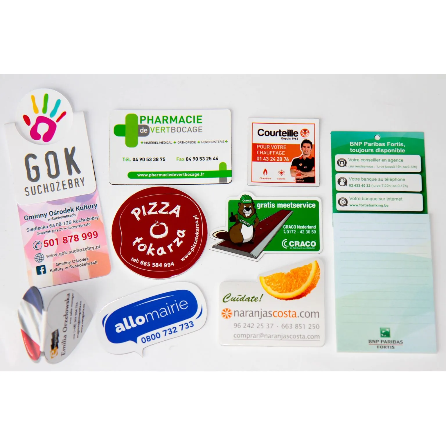 Cartes de visite magnétiques personnalisées par sérigraphie