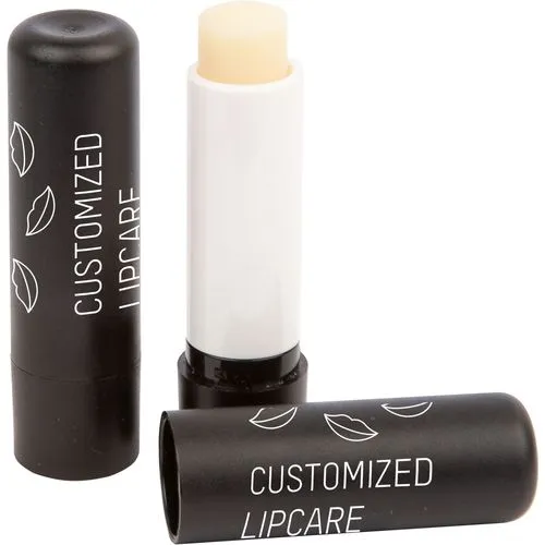 Baume à Lèvres Bâton Noir Recyclé Givré Conteneur & Cap, 4.6g