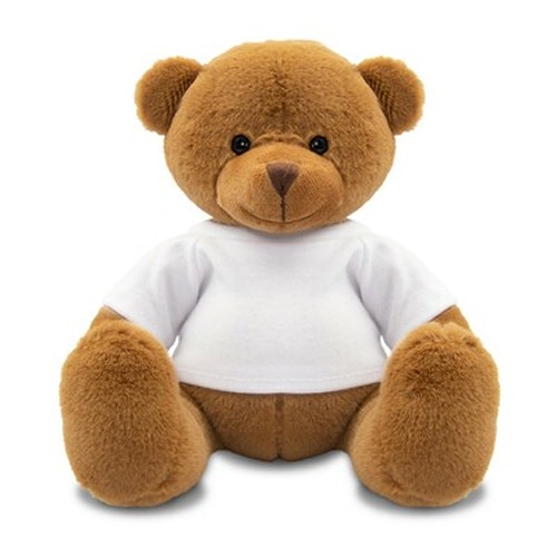 Ours en peluche personnalisable avec T-shirt imprimable - 17 cm