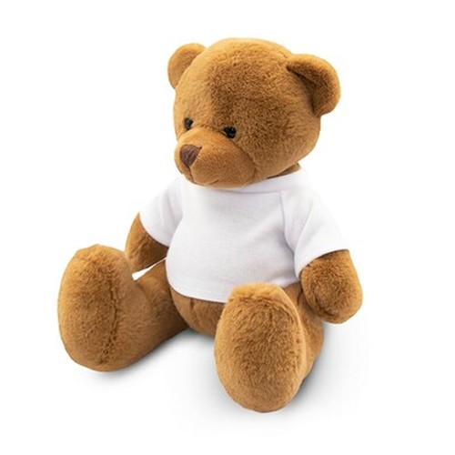 Ours en peluche personnalisable avec T-shirt imprimable - 17 cm