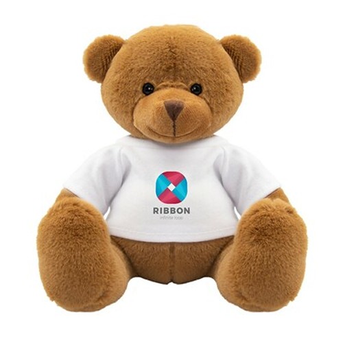 Ours en peluche personnalisable avec T-shirt imprimable - 17 cm