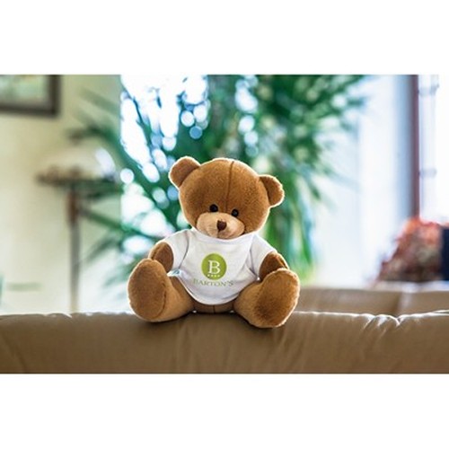 Ours en peluche personnalisable avec T-shirt imprimable - 17 cm