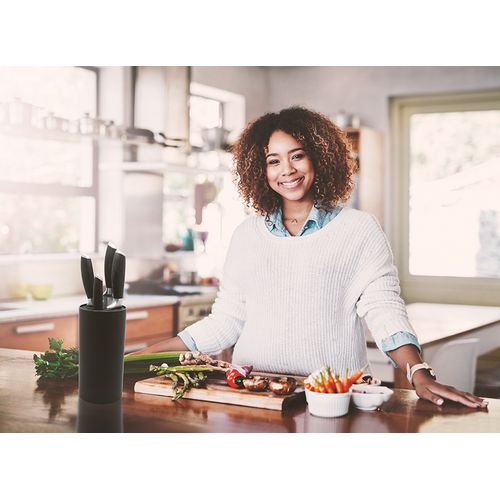 Set de 4 Couteaux de Cuisine Personnalisables avec Bloc de Rangement