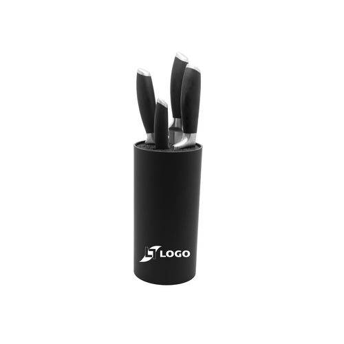 Set de 4 Couteaux de Cuisine Personnalisables avec Bloc de Rangement