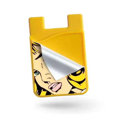 Étui carte de crédit avec microfibre