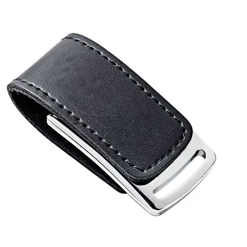 Clé USB Rabat Aimanté Cuir - Personnalisable avec Logo