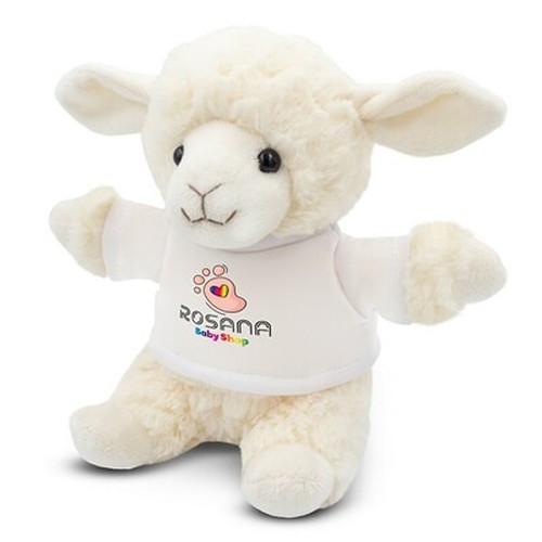 Mouton en Peluche Personnalisable avec T-shirt - Bleathany 18 cm