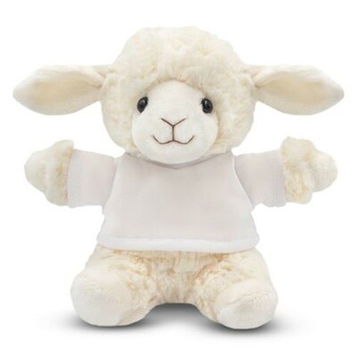 Mouton en Peluche Personnalisable avec T-shirt - Bleathany 18 cm