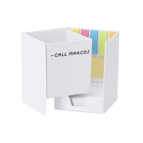 Cube Porte-Notes avec Ardoise et Porte-Crayons Personnalisable