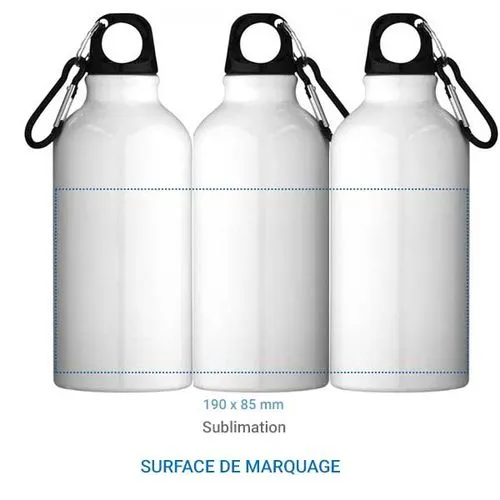 Gourde sport ALU SUBLI 400 ml - Blanc