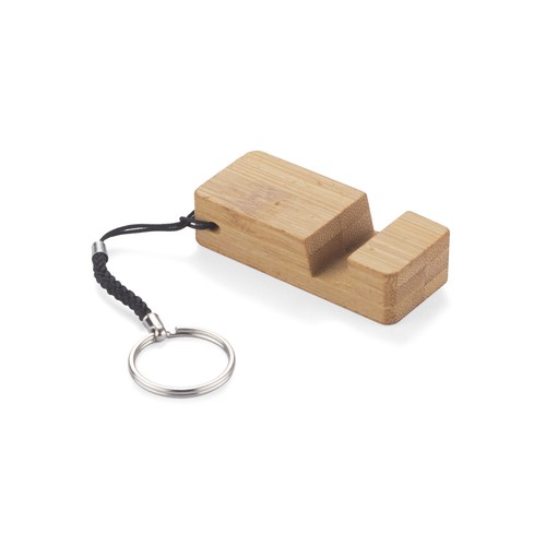 Porte-clés Support Téléphone en Bambou Personnalisable