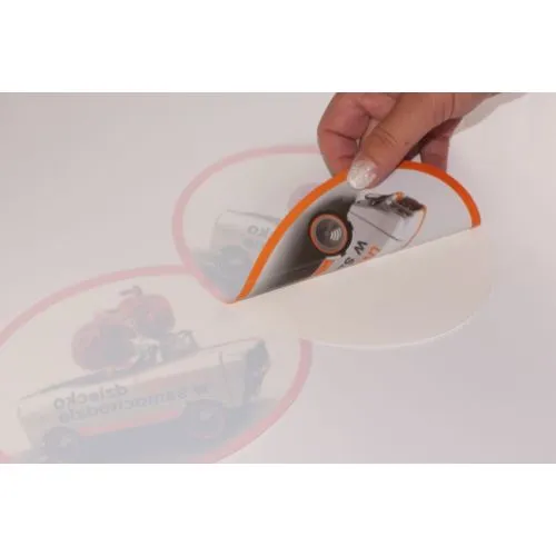 Autocollants PVC personnalisés - Vinyle blanc ou transparent sur mesure