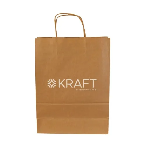 Sac Papier Kraft Personnalisé avec Anses Torsadées - Dès 500 ex.