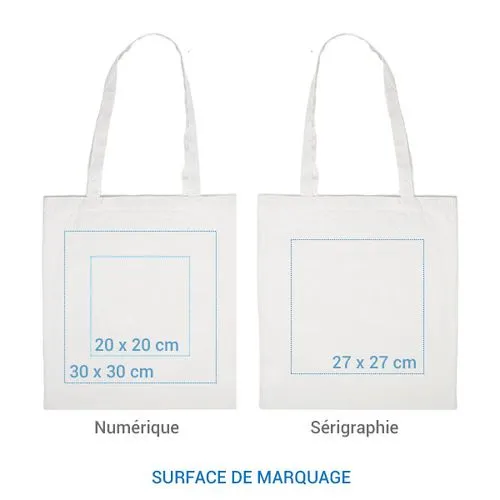 Sac coton 140gr Bleu Ciel