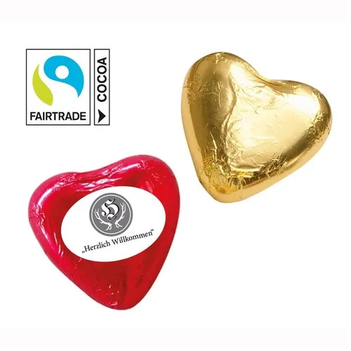 Chemise promotionnelle A7 avec coeur en chocolat