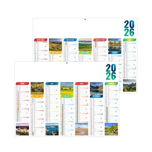 SCO-EMILIEN 2026 - MIDI 430 x 335 mm - LEGER 400G - SANS MARQUAGE - 1 TROU EN TETE